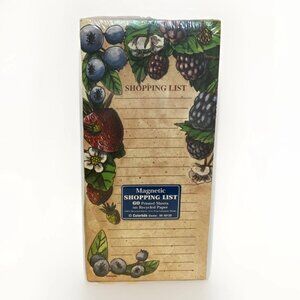 Colorbok 60 Page Magnetic Shopping List 10.25 X 5 Strawberry Blueberry Blackberr